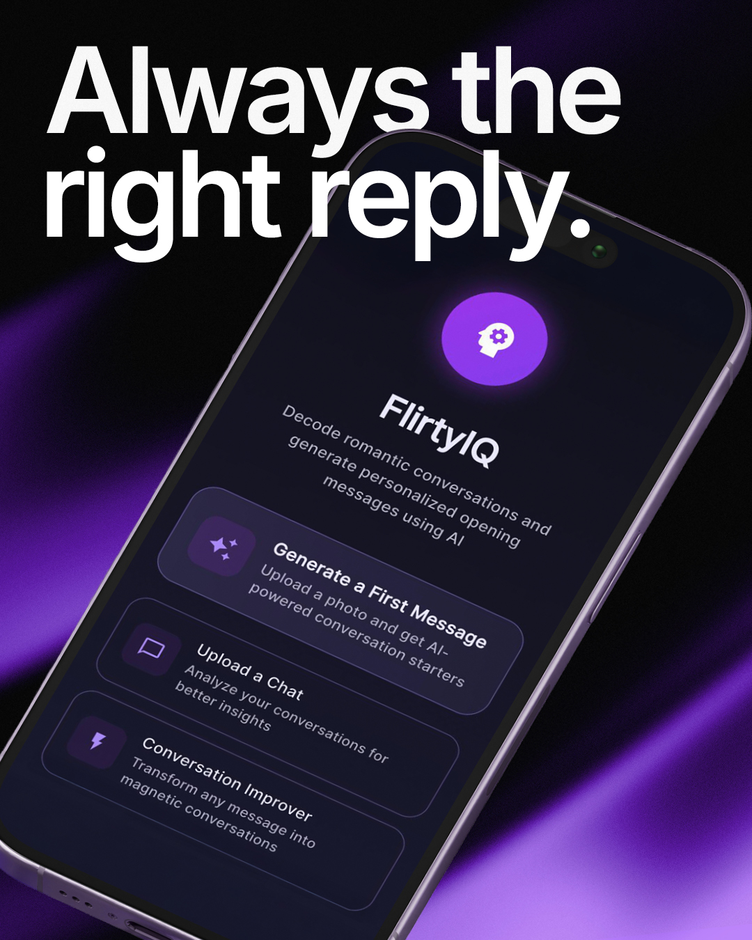 FlirtyIQ — Always the right reply