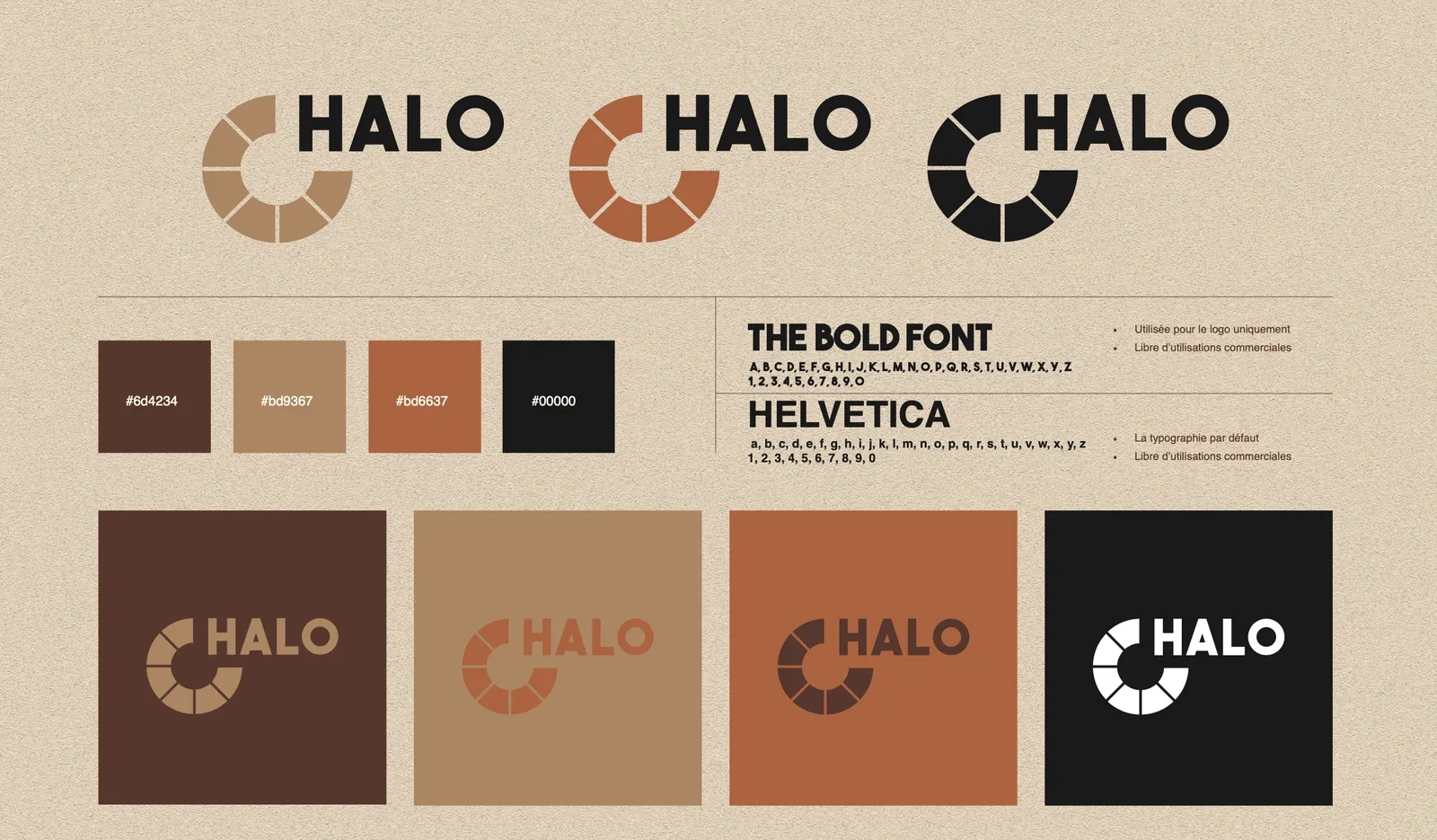 Charte graphique HALO — logo, palette, typographie